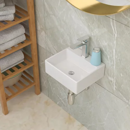 Welland Y9135 falra / pultra szerelhető mosdókagyló - 34 x 30 cm