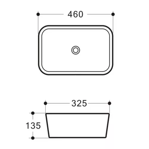 Welland pultra építhető kerámia mosdó - arany