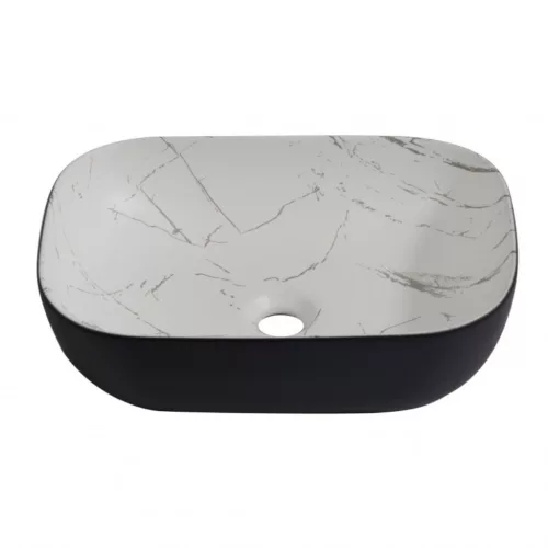 Welland pultra építhető kerámia mosdó - márvány