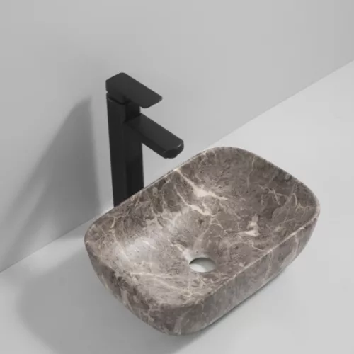 Welland pultra építhető kerámia mosdó - márvány