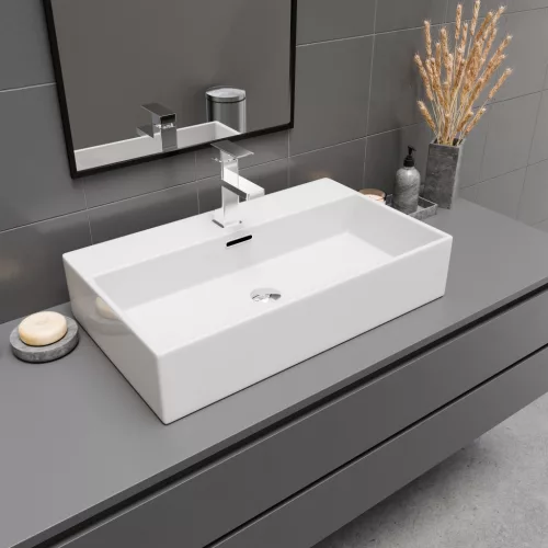 Welland pultra építhető kerámia mosdó