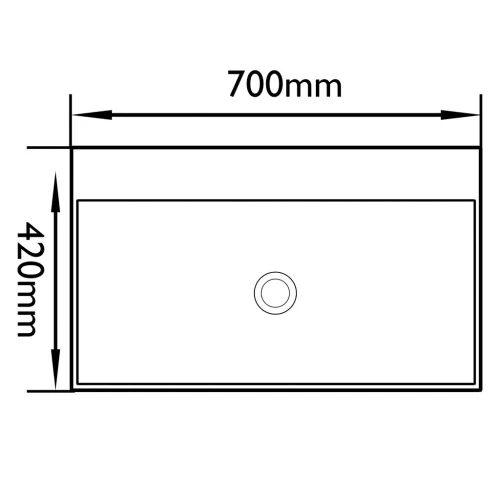 Welland pultra építhető kerámia mosdó