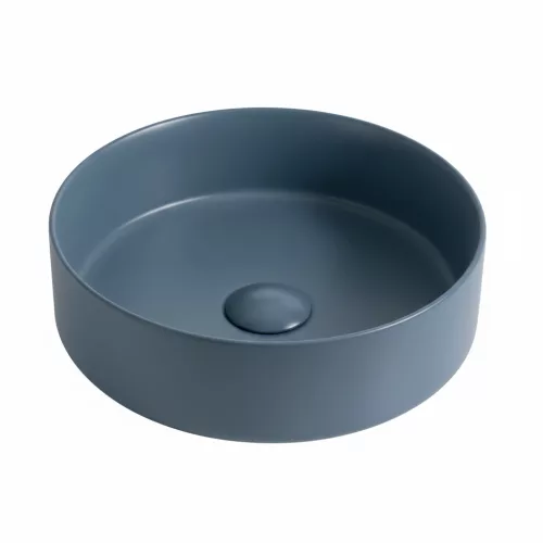 Welland pultra építhető kerámia mosdó - kék