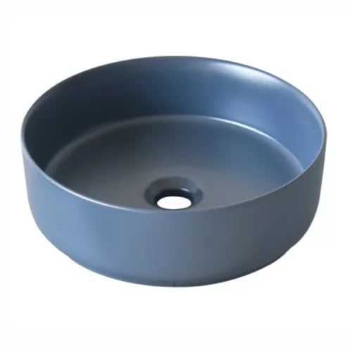 Welland pultra építhető kerámia mosdó - kék