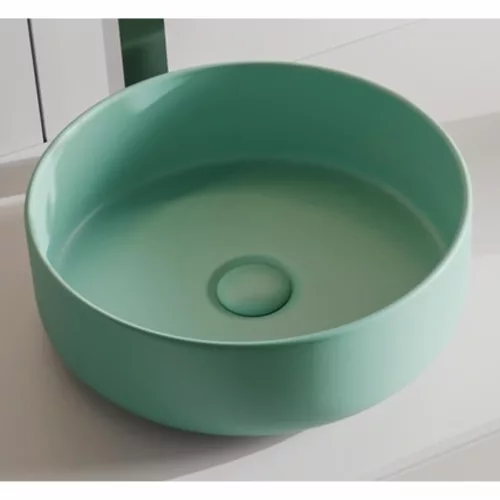 Welland pultra építhető kerámia mosdó - zöld