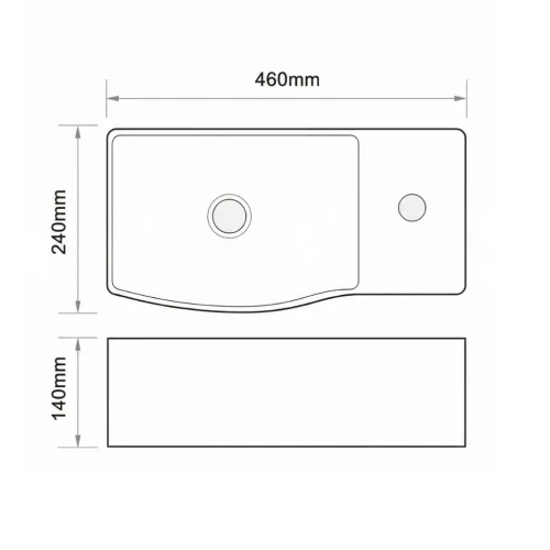 Welland falra szerelhető kerámia mosdó