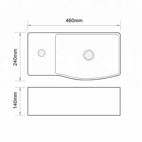Welland falra szerelhető kerámia mosdó
