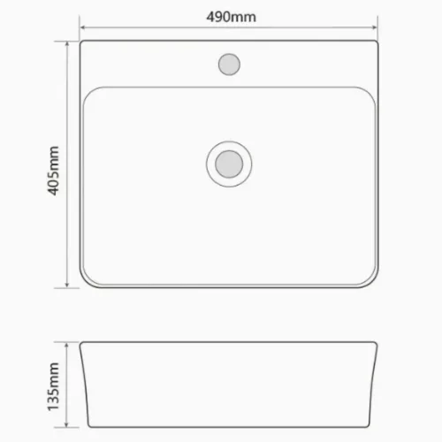 Welland Y9766A pultra építhető mosdókagyló - 49 x 40 cm