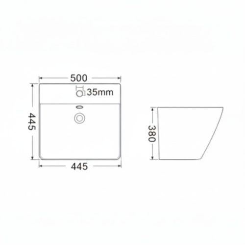 Welland falra szerelhető kerámia mosdó