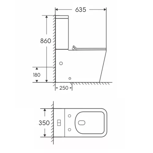 Welland H-7102 Tornado kompakt/monoblokk WC szett + soft-close slim WC ülőke