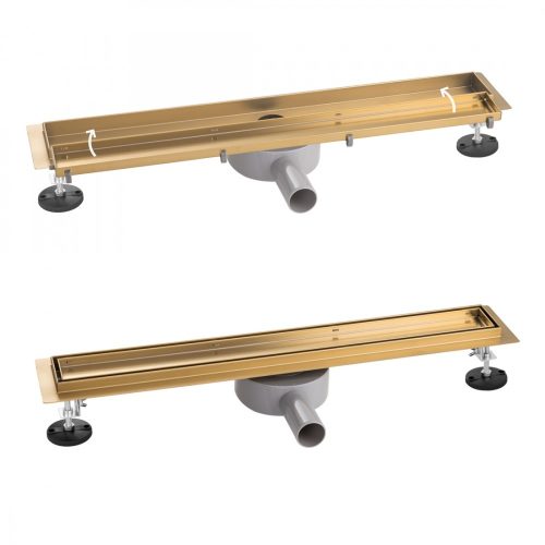 arany zuhanylefolyó 80 cm - átfordítható fedlap