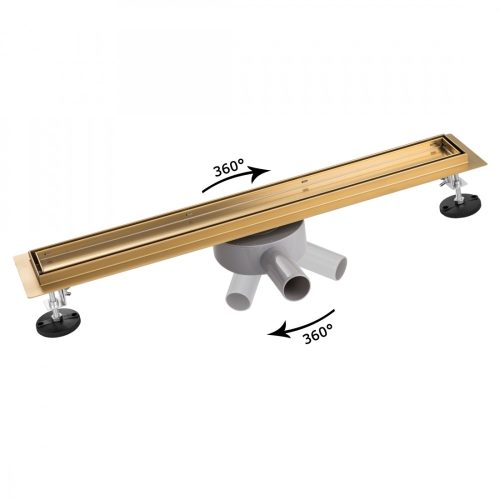 arany zuhanylefolyó 80 cm - átfordítható fedlap