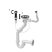 Gránit mosogató EOS Zia + kihúzható zuhanyfejes Shower csaptelep + dugókiemelő (fekete)