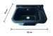 Gamma falikút - háztartási mosogató + A3 Retro fali csaptelep + szifon (fekete)