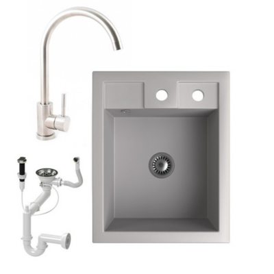 MAGASÍTOTT INOX CSAPTELEP + DUGÓKIEMELŐ