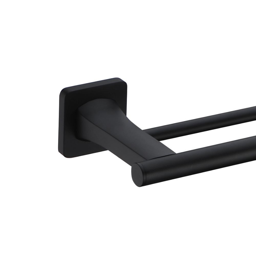 Welland Exclusive-Line 2 soros fali törölközőtartó - 60 cm - fekete (39904-B) termék 2. képe
