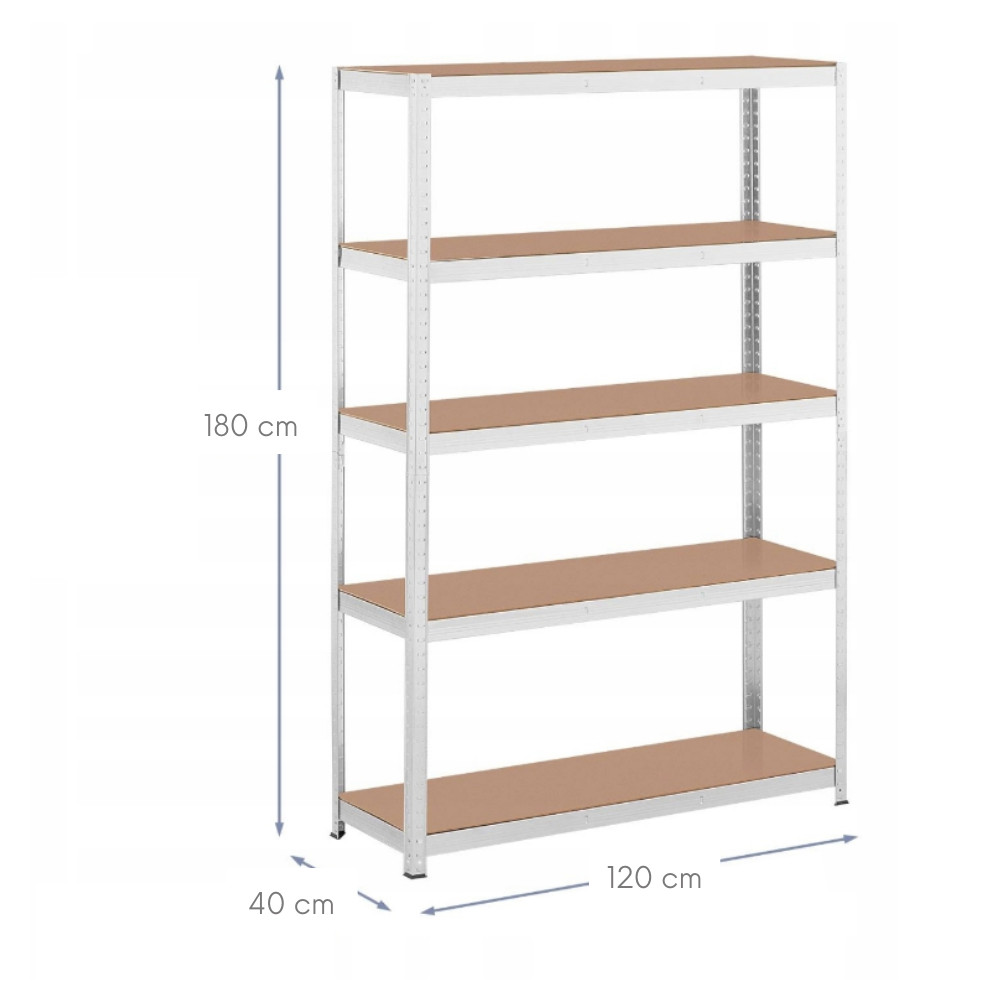 Intenso fém polc- 180 x 120 x 40 cm (5 polc)  termék 2. képe