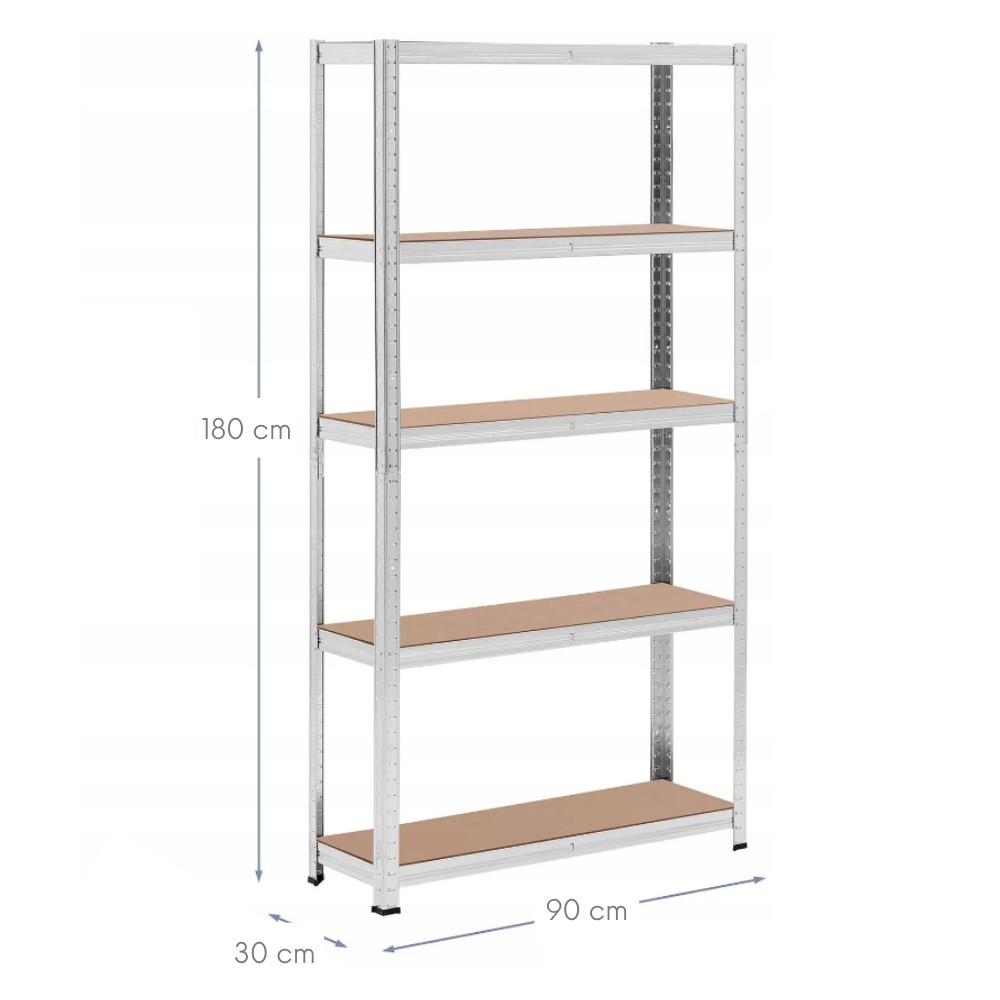 Intenso fém polc- 180 x 90 x 30 cm (5 polc)  termék 2. képe