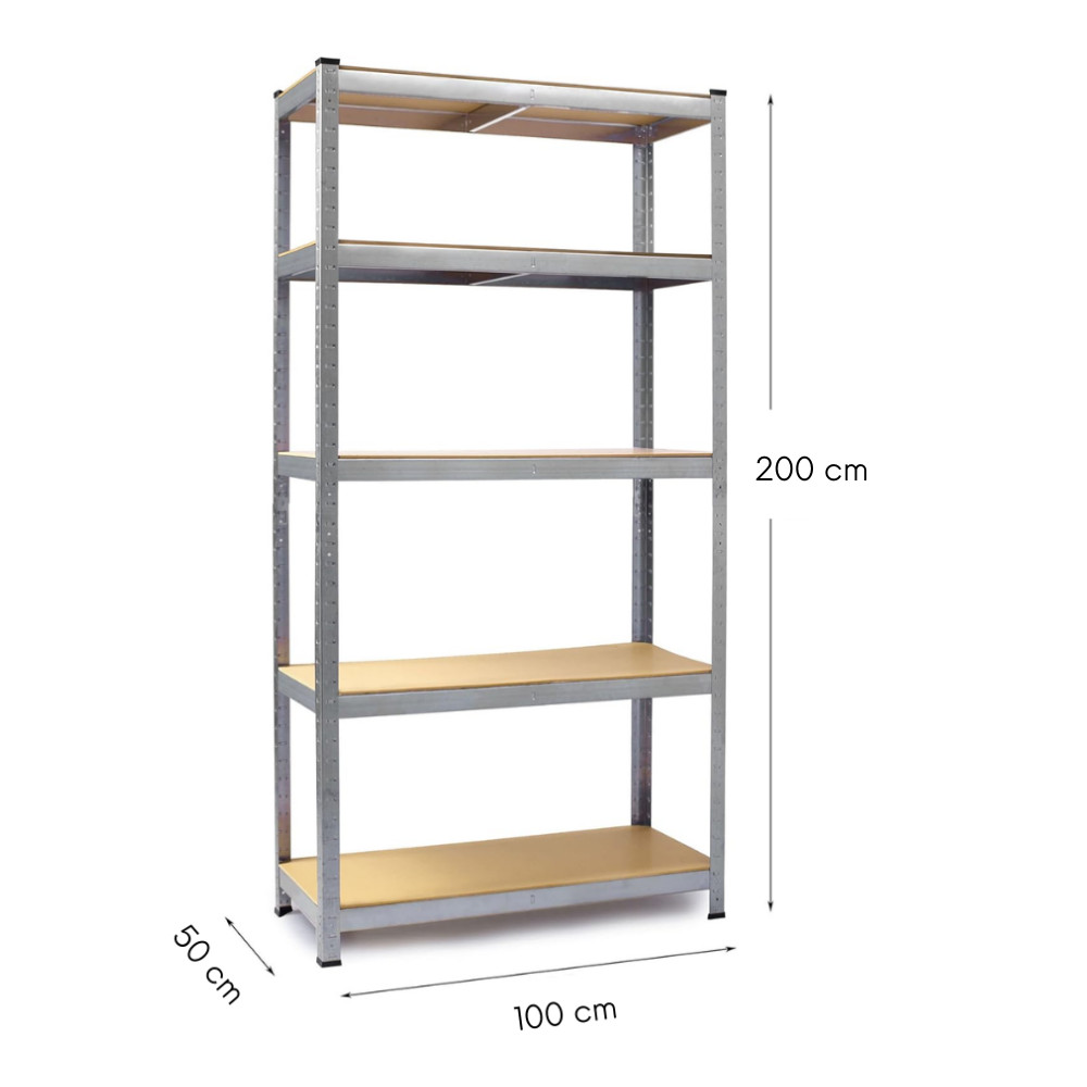 Intenso fém polc- 200 x 100 x 50 cm (5 polc) termék 2. képe