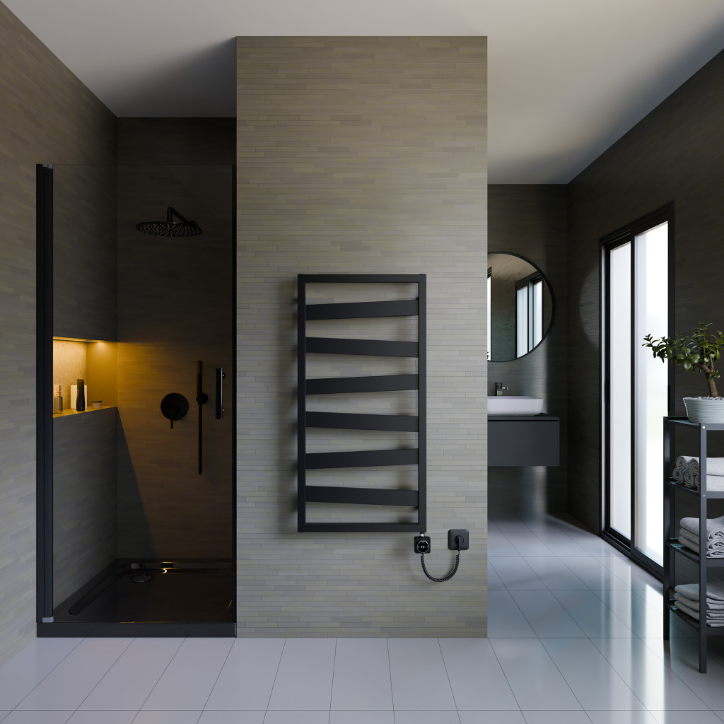 Design radiátor NERO Italia Atlas - 50 x 100 cm (fekete) termék 2. képe