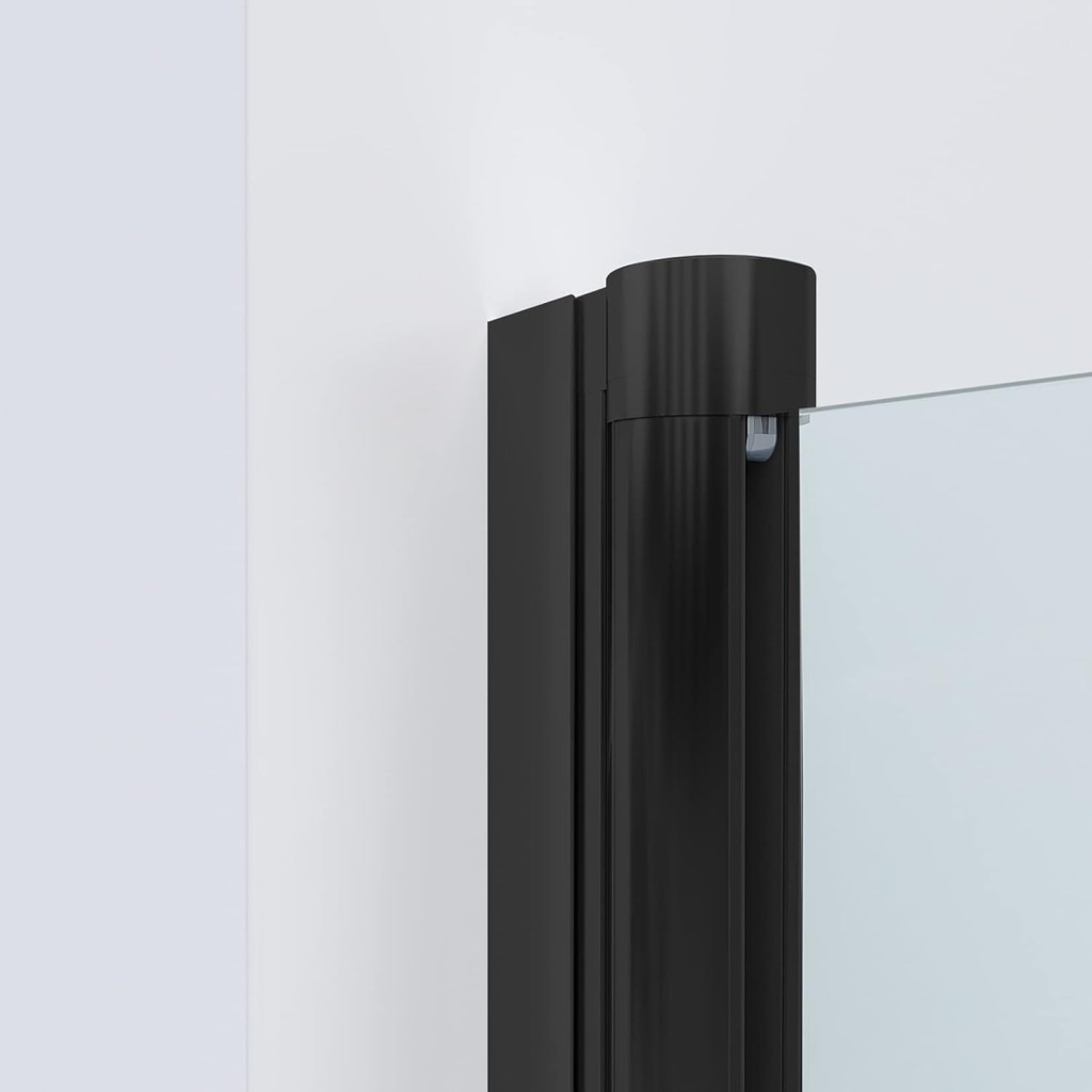 Welland 8805 nyitható kádparaván - 80 x 140 cm - fekete profil termék 2. képe