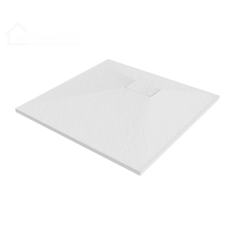 Welland kőhatású zuhanytálca szifonnal 80 x 80 cm - fehér (GT-8080SS) termék 2. képe