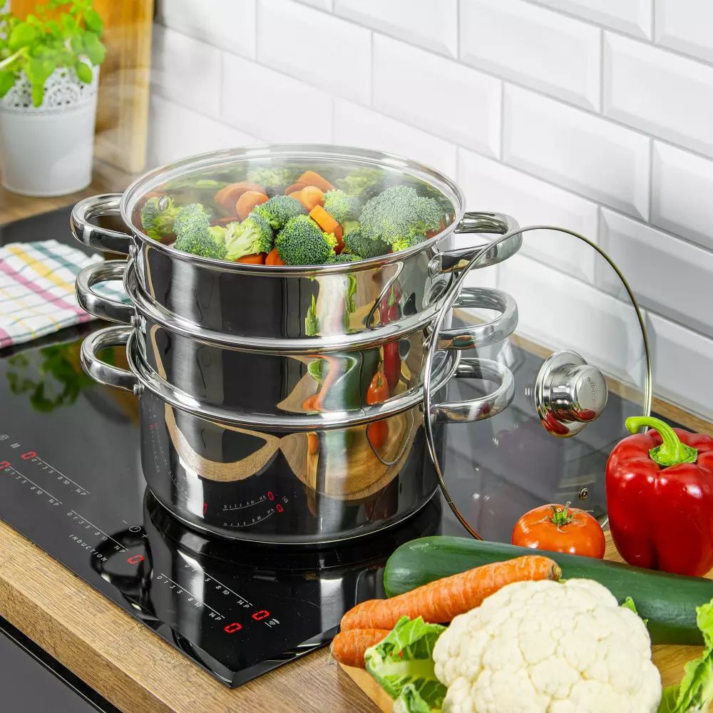 Kinghoff 4 részes pároló edény készlet Ø20cm - 3.1L (KH-3321) termék 2. képe