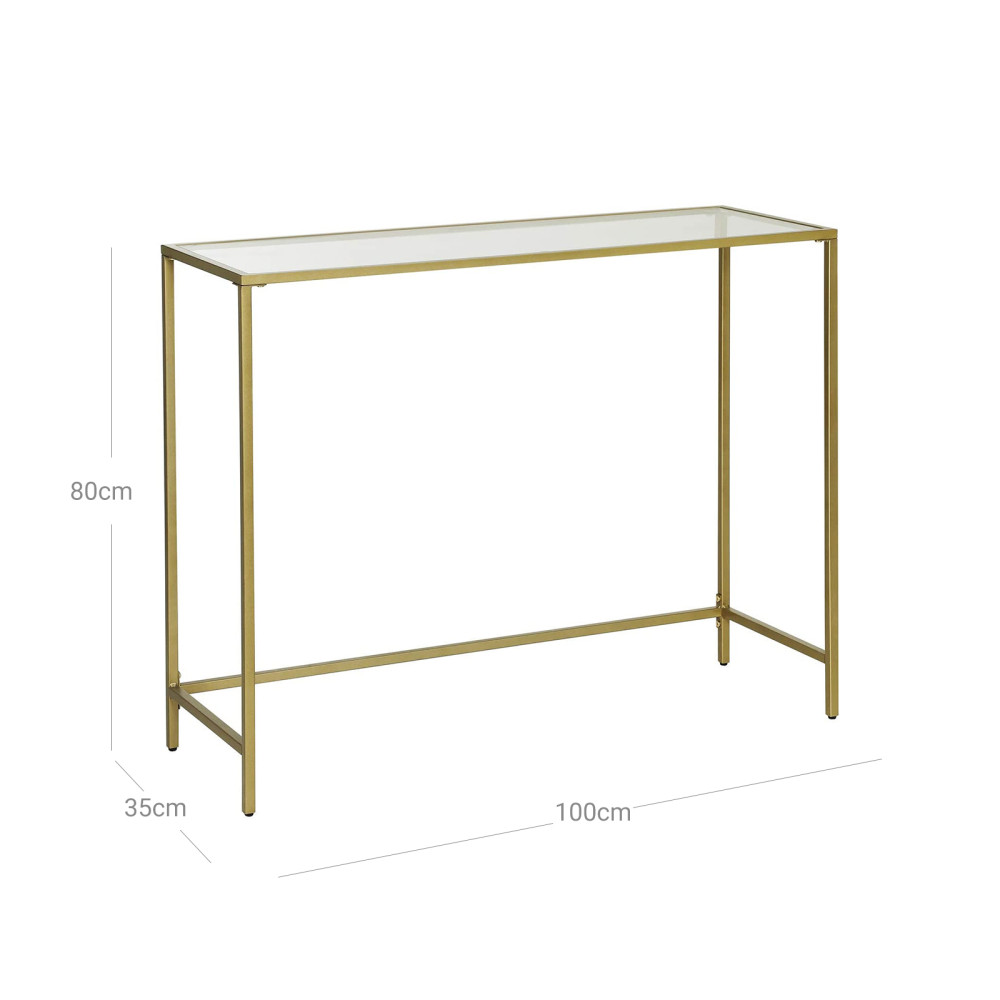 Konzolasztal / tálaló asztal Vasagle - 100 cm (arany) termék 2. képe