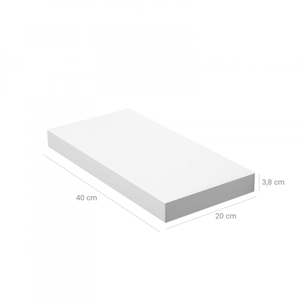 Falipolc - 40 x 20 cm (fehér) termék 2. képe