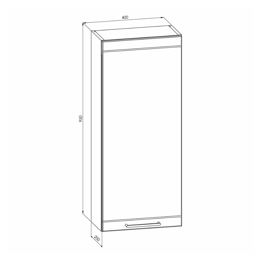 Mirano Slimia fürdőszoba faliszekrény - 40 x 95 cm (tópszín) termék 2. képe