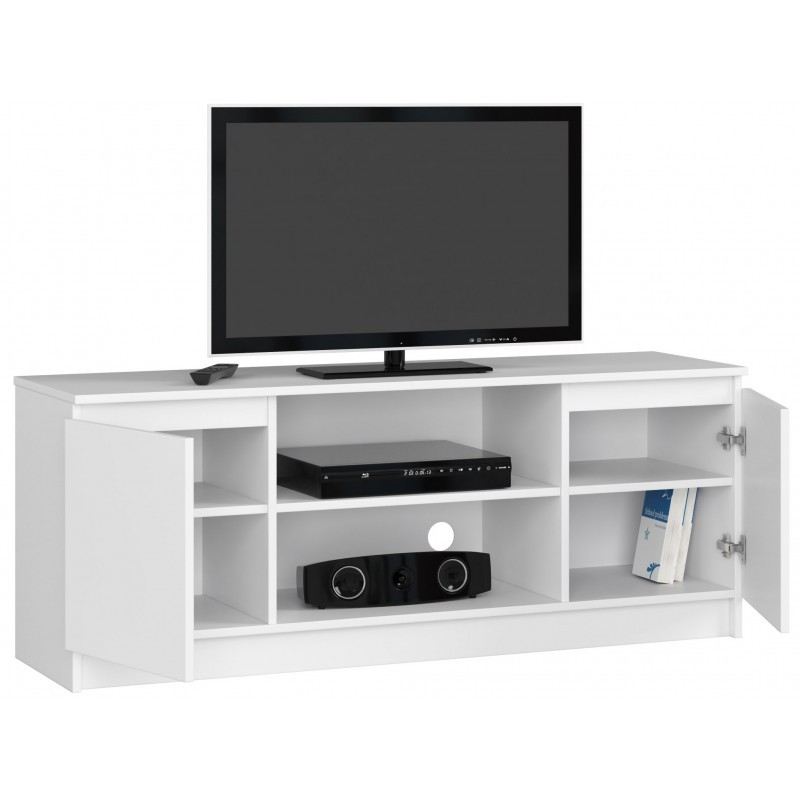 TV állvány 140 cm - Akord Furniture - fehér termék 2. képe