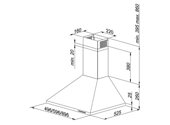 MAAN Vela 60 páraelszívó / szagelszívó - 60 cm - fehér termék 2. képe