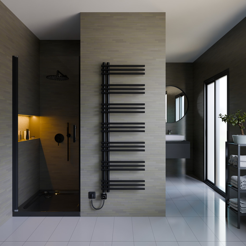 Design radiátor NERO Italia Unico - 50 x 150 cm (fekete) termék 2. képe