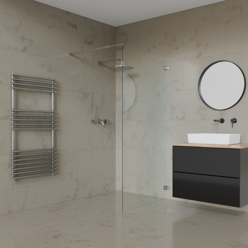 Welland WIA-90 walk-in zuhanyfal - króm profil - 90 cm termék 2. képe