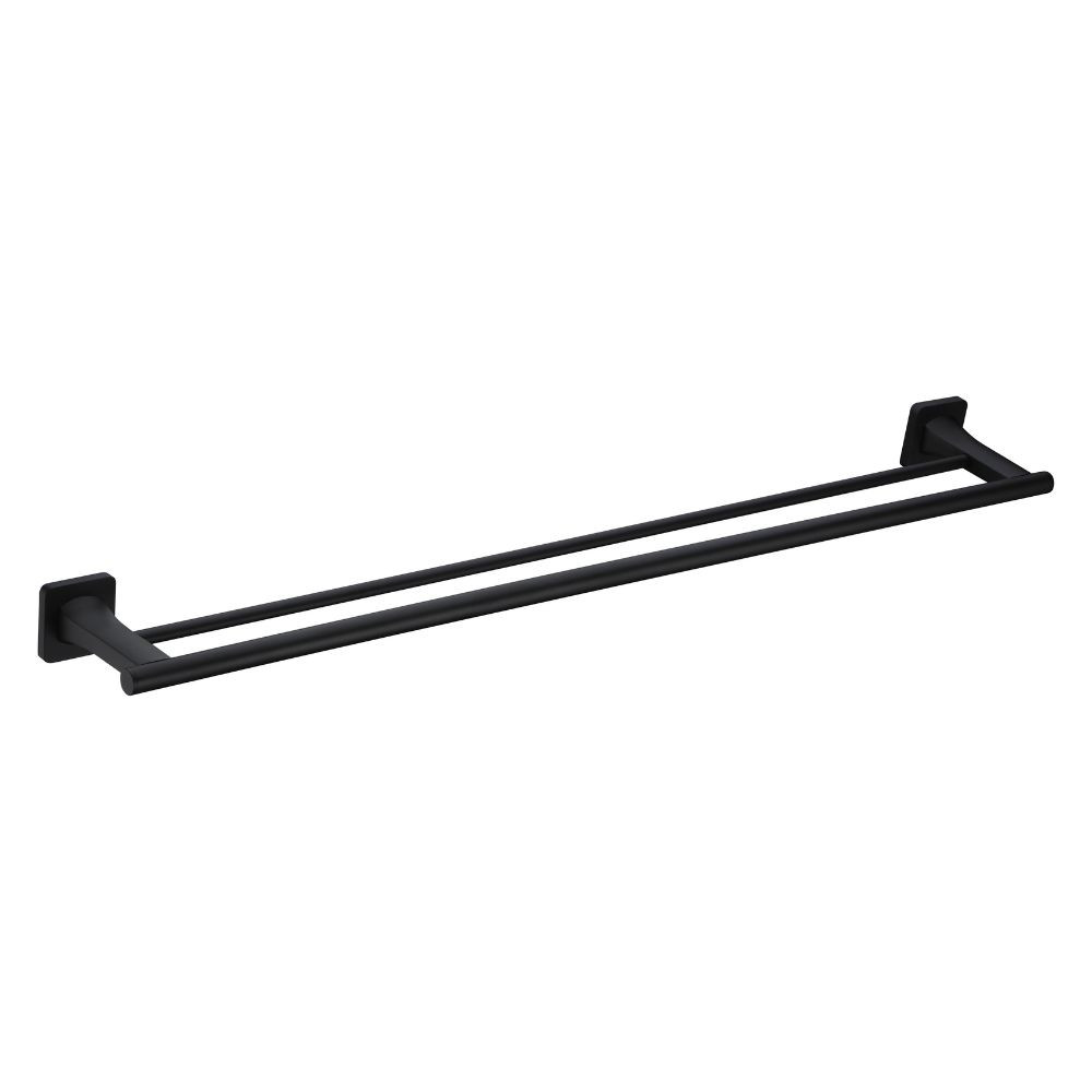 Welland Exclusive-Line 2 soros fali törölközőtartó - 60 cm - fekete (39904-B) akciós termékkép 1