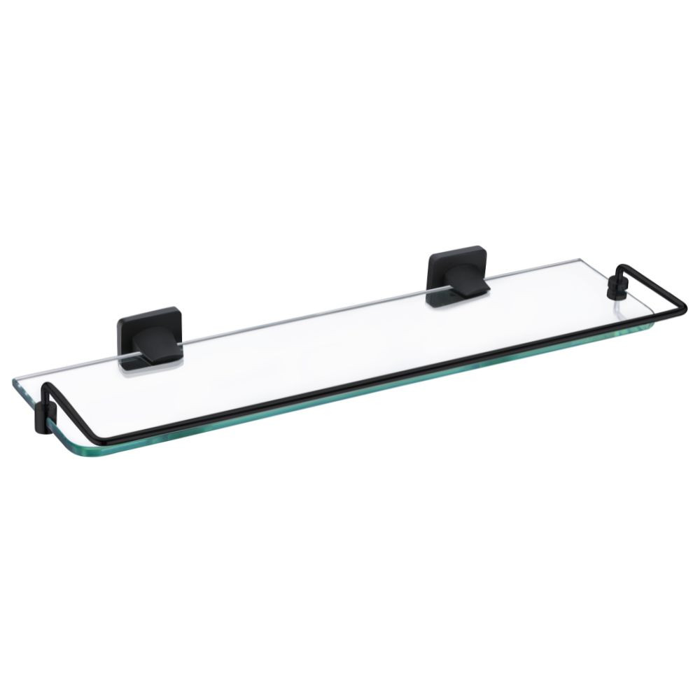 Welland Exclusive-Line fürdőszobai falipolc - 50 cm - fekete / üveg (39912-B) akciós termékkép 1