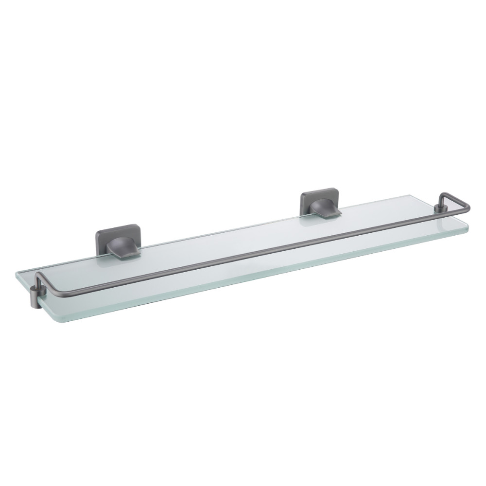 Welland Exclusive-Line fürdőszobai falipolc - 50 cm - gunmetal / üveg (39912-BGM) akciós termékkép 1