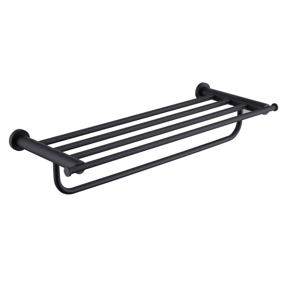 Welland Topaz törölközőtartó és polc - 60 cm - fekete (96302-B) akciós termékkép 1