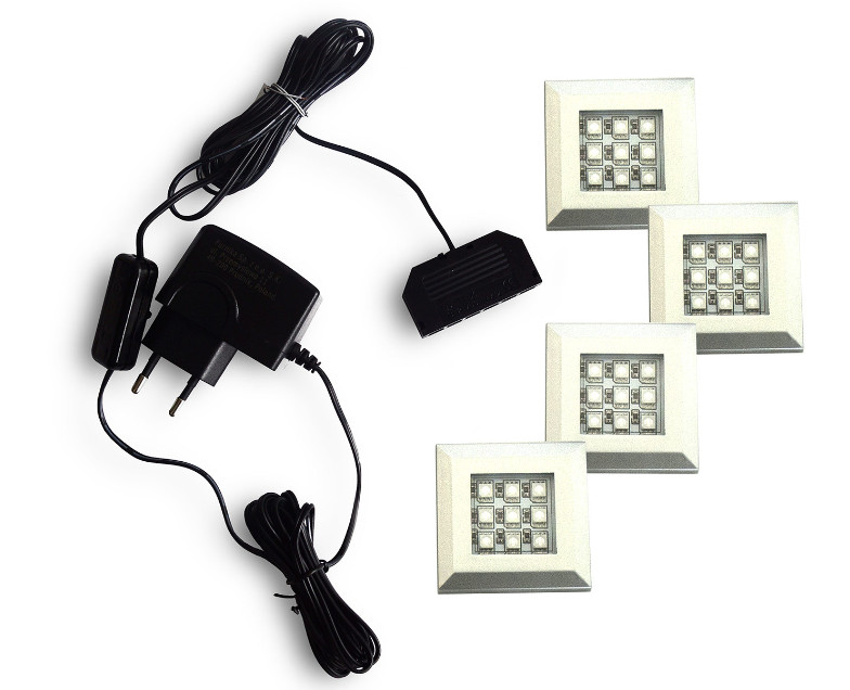 Rejtett LED világítás faliszekrényhez - 4 modul - fehér akciós termékkép 1