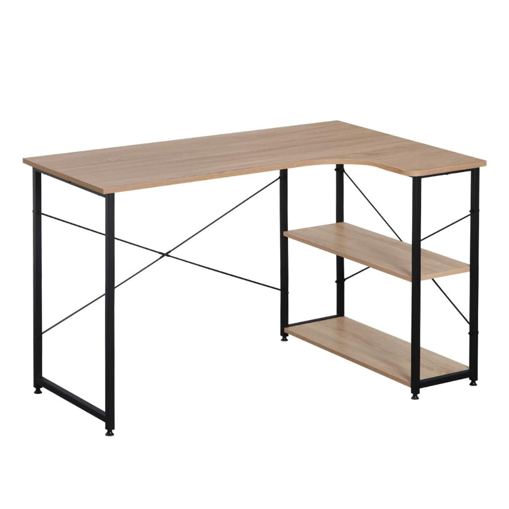 Intenso Compact íróasztal / számítógépasztal polcokkal - 120 cm akciós termékkép 1