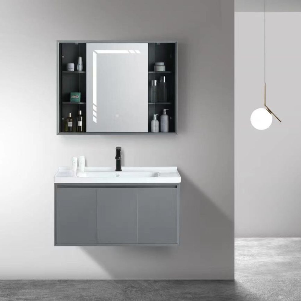 Selora fürdőszobabútor szett mosdókagylóval + LED világítással - 90 cm (6309D)