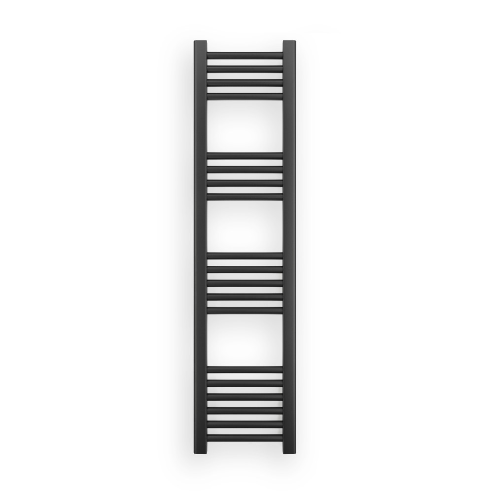 Törölközőszárító radiátor 30 x 120 cm - Nero Italia (fekete) akciós termékkép 1