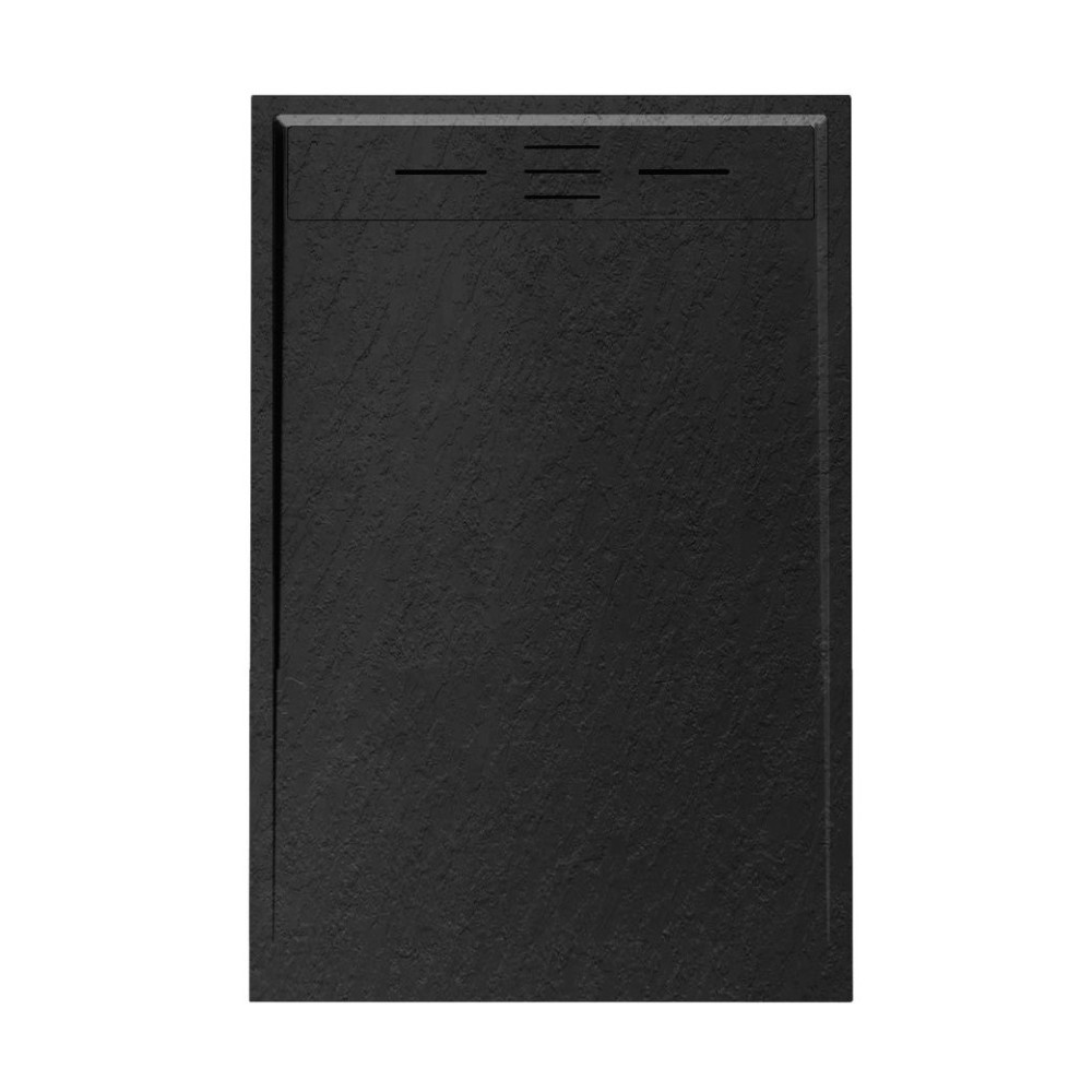 Welland kőhatású zuhanytálca szifonnal 80 x 120 cm - fekete (GT-12080LS) akciós termékkép 1