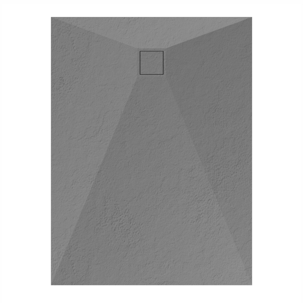 Welland kőhatású zuhanytálca szifonnal 90 x 120 cm - szürke (GT-12090SS) akciós termékkép 1