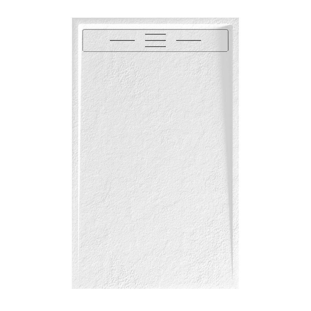 Welland kőhatású zuhanytálca szifonnal 80 x 130 cm - fehér (GT-13080LS) akciós termékkép 1