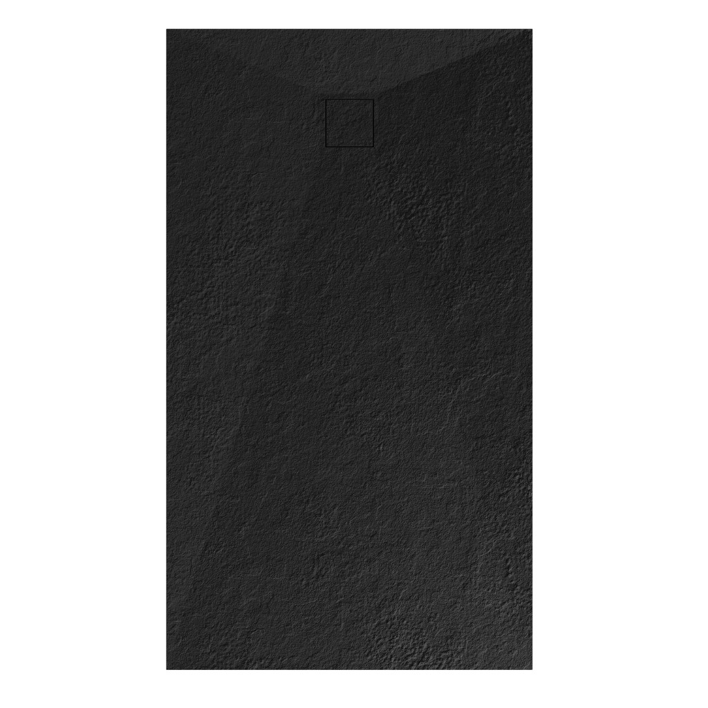 Welland kőhatású zuhanytálca szifonnal 80 x 140 cm - fekete (GT-14080SS) akciós termékkép 1