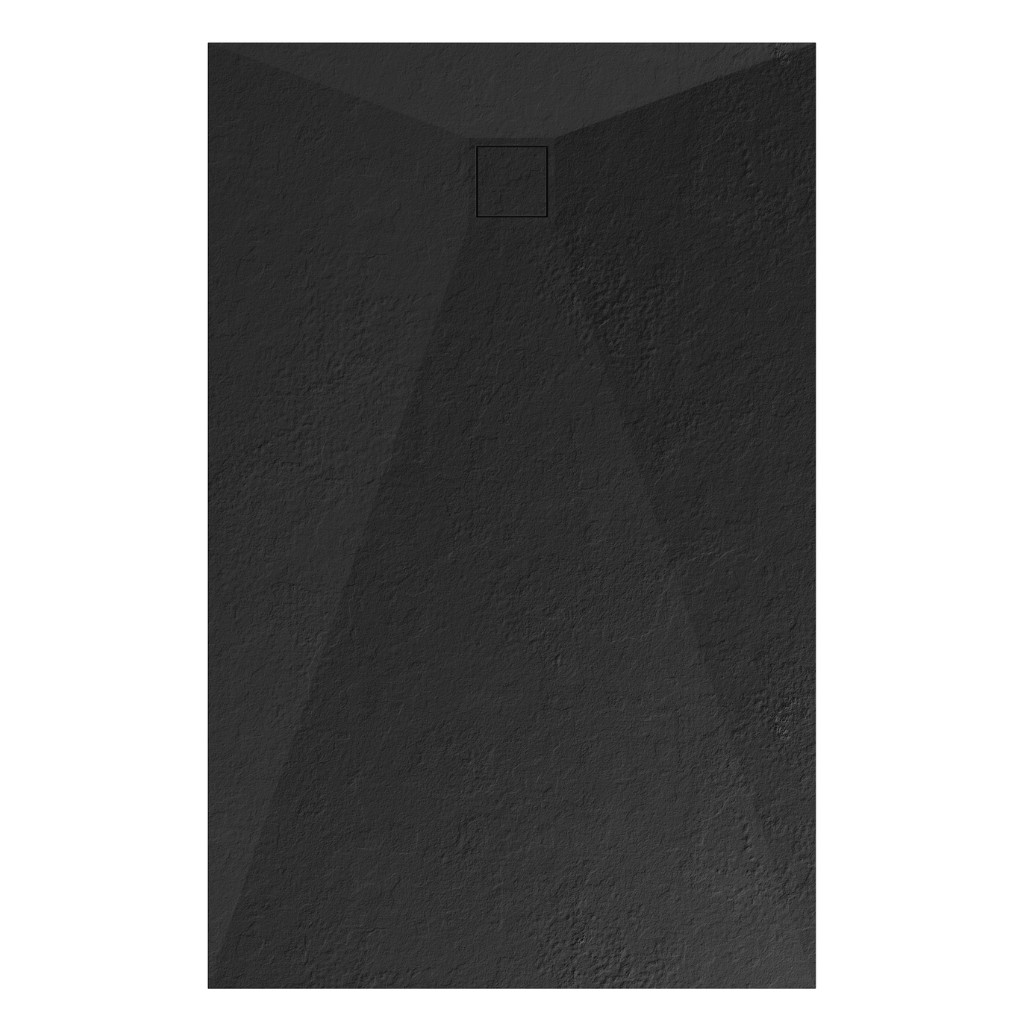 Welland kőhatású zuhanytálca szifonnal 90 x 140 cm - fekete (GT-14090SS) akciós termékkép 1