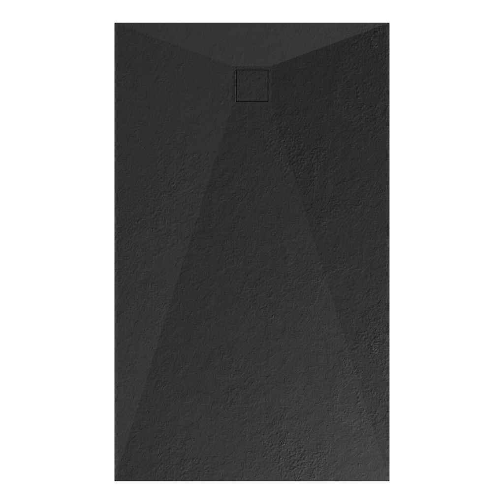 Welland kőhatású zuhanytálca szifonnal 90 x 150 cm - fekete (GT-15090SS) akciós termékkép 1