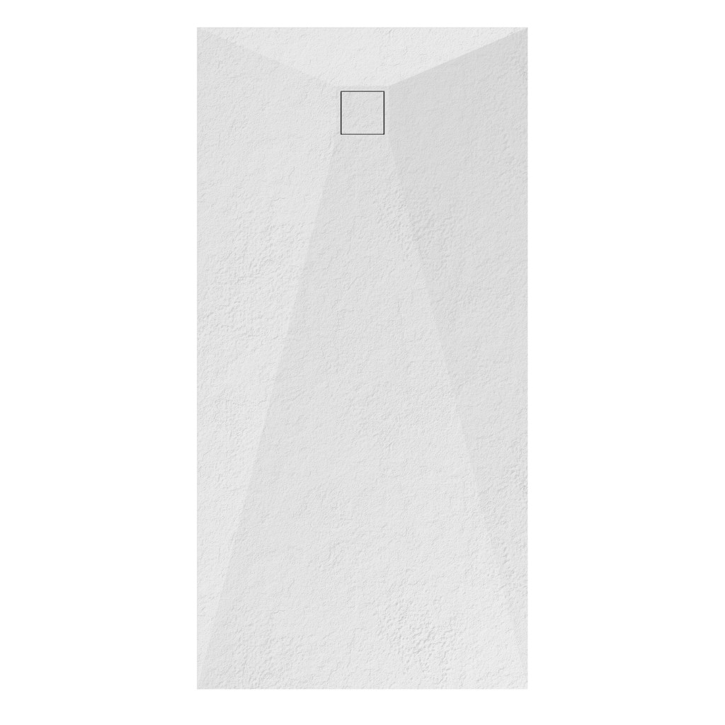 Welland kőhatású zuhanytálca szifonnal 80 x 160 cm - fehér (GT-16080SS) akciós termékkép 1