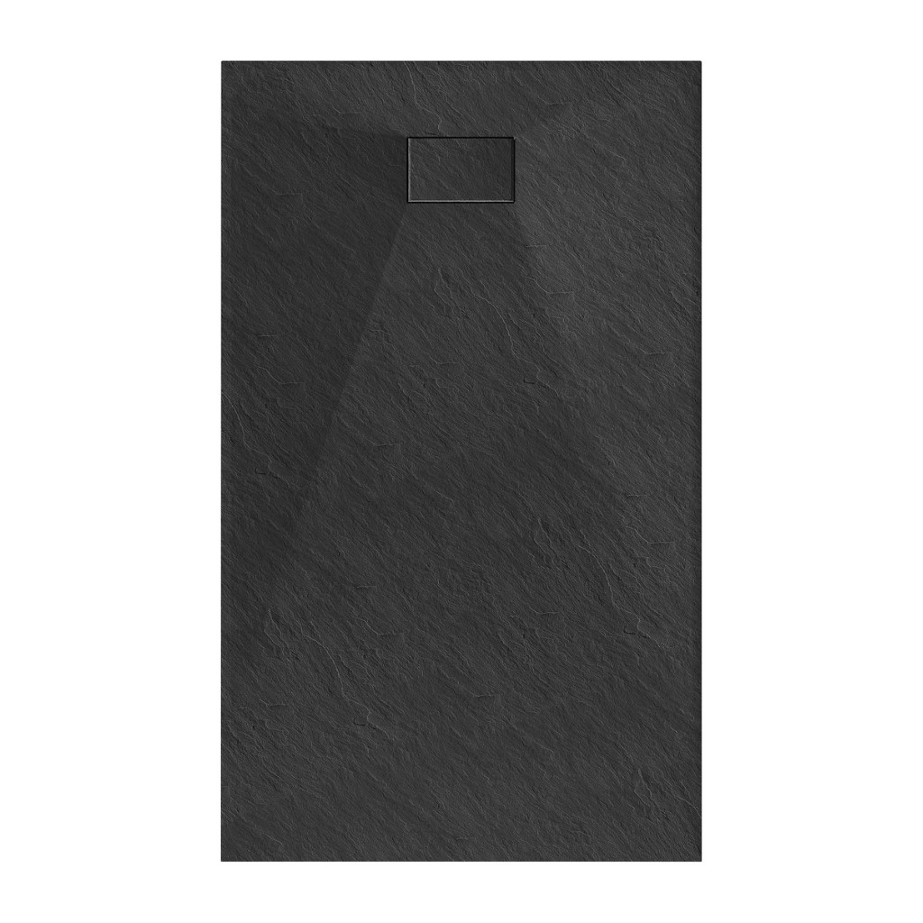 Welland kőhatású zuhanytálca szifonnal 90 x 160 cm - fekete (GT-16090SS) akciós termékkép 1
